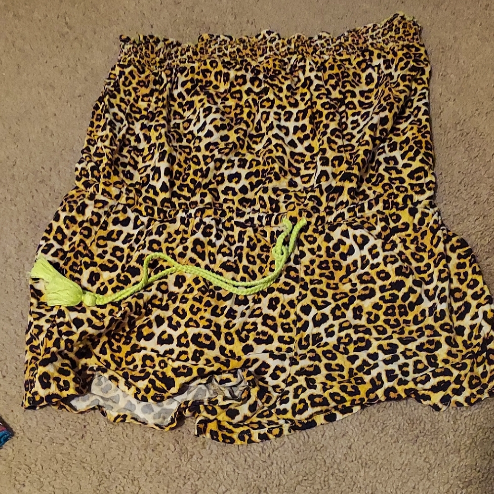 BONGO Leopard Print Jumpsuit with Neon Accents